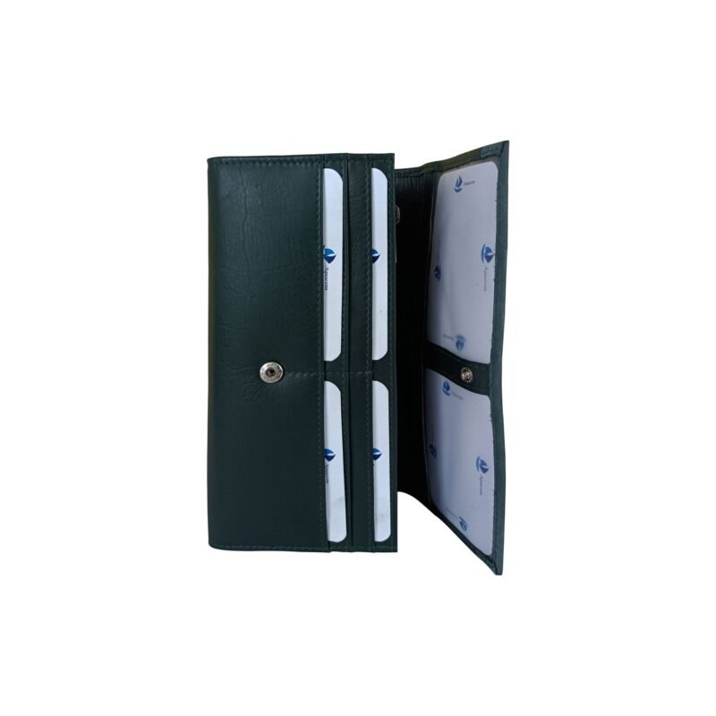 Genuine Leather Hand Clutch Wallet For Women Navy Blue