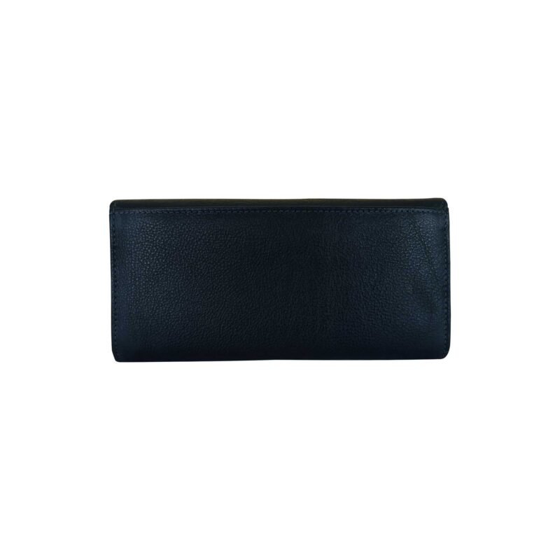 Genuine Leather Hand Clutch Wallet For Women Navy Blue