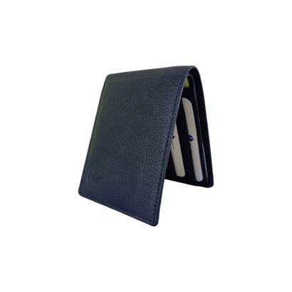 Genuine Leather Men’s Wallet Bi- Fold With RFID Blue