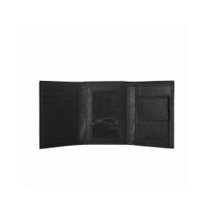 Tri-Fold Leather Wallet Black