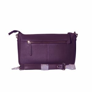 Purple Ladies Leather Sling Bag