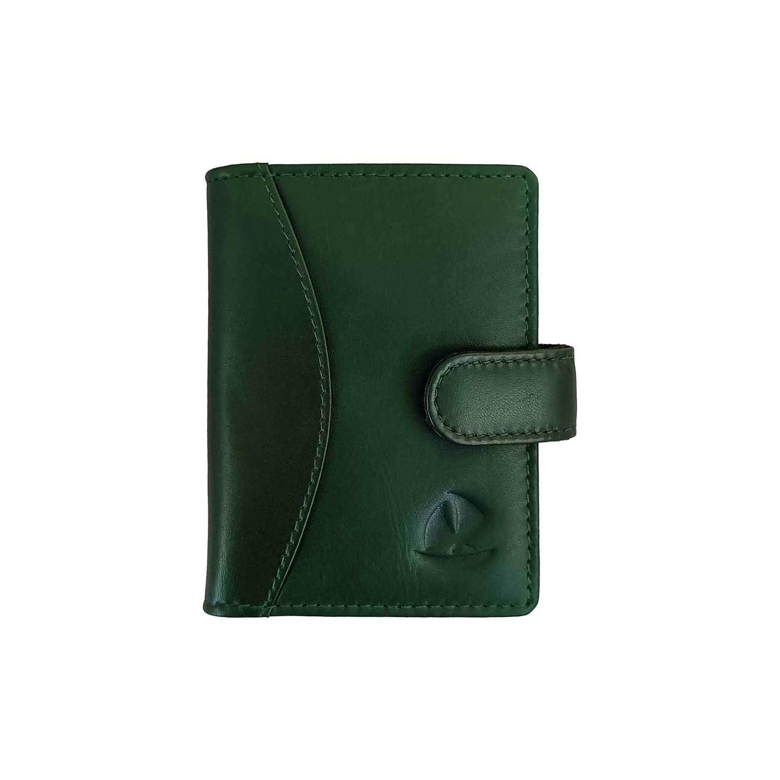 Leather Slim Album Card Holder With RFID Green