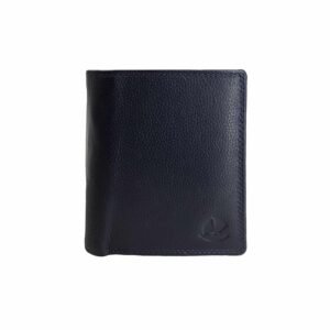 Leather Note Case Wallet for Men With RFID Blue