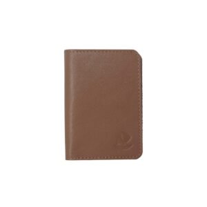 Leather Slim Card Holder With RFID Tan