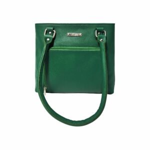 Genuine Leather Shoulder Bag for Women Green Texture