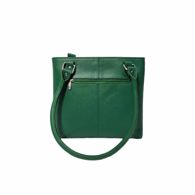 Genuine Leather Shoulder Bag for Women Green Texture