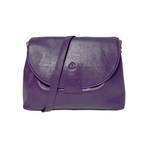 ladies Leather shoulder bag purple