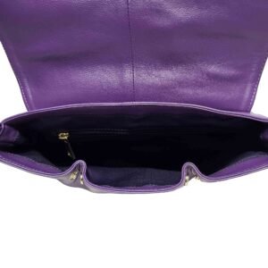 ladies Leather shoulder bag purple