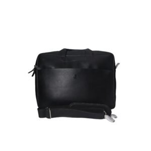 Genuine Leather Laptop Bag for Men Black