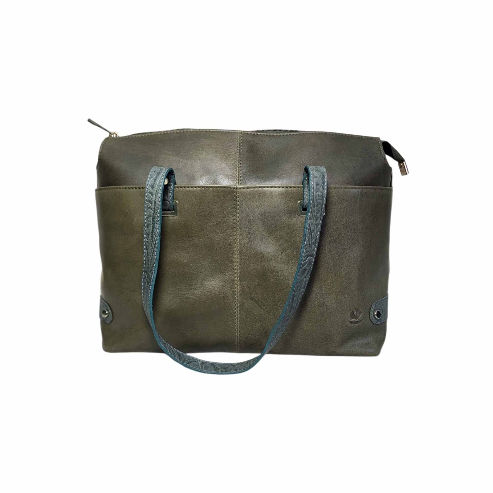 Premium Ladies Leather Specious Tote Bag Olive