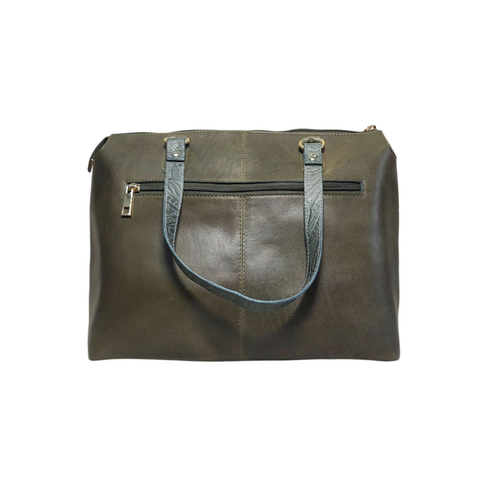 Premium Ladies Leather Specious Tote Bag Olive