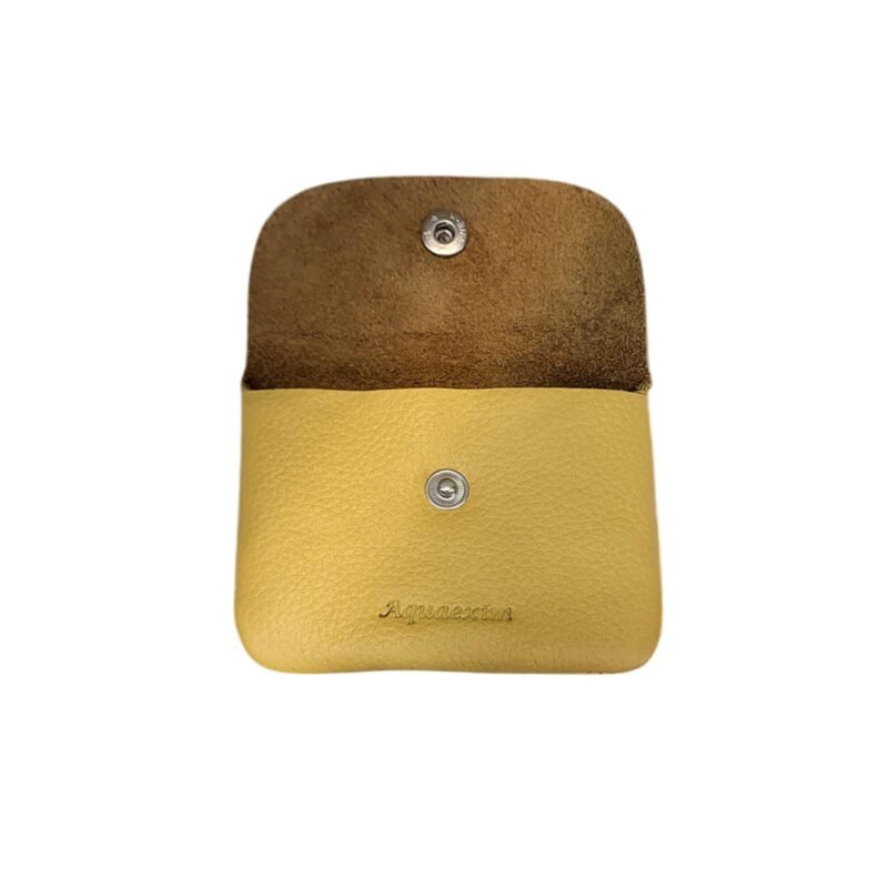 Leather Coin Pouch Yellow