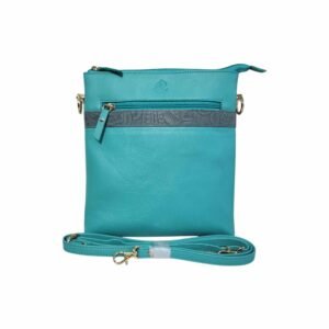 Aquaexim Premium Leather Slim Shoulder Bag Light Green