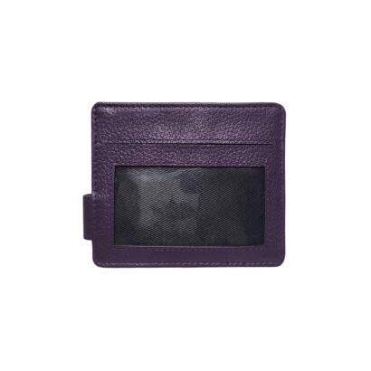 Aquaexim Slim Leather Cardholder Folded purple Colour