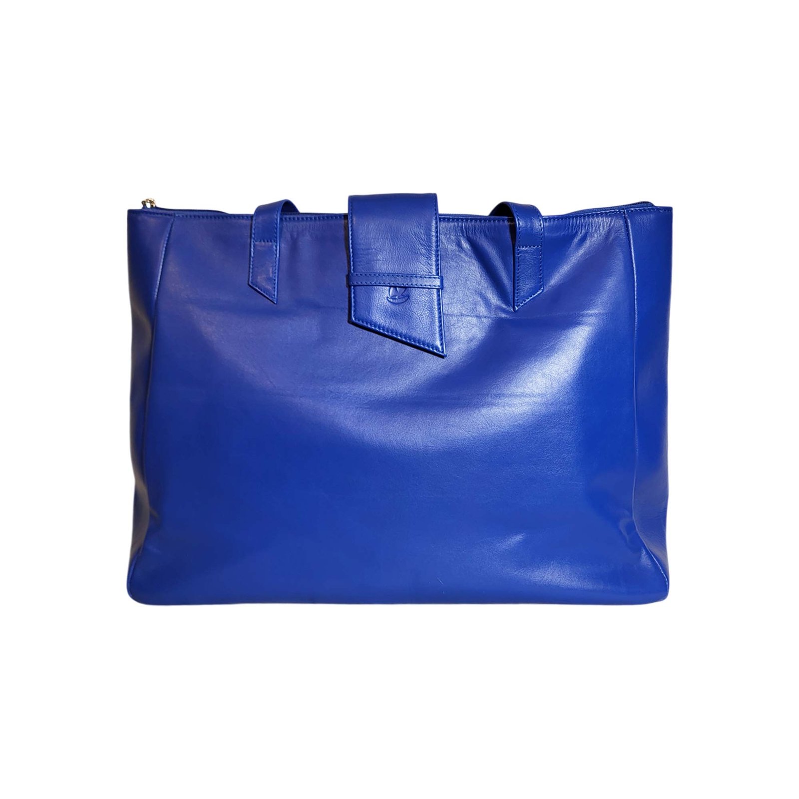 Aquaexim Ladies Leather Tote Bag Blue