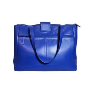 Aquaexim Ladies Leather Tote Bag Blue