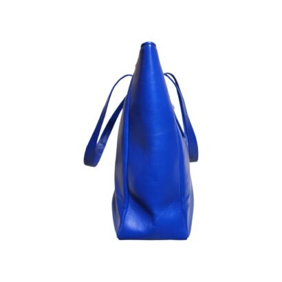 Aquaexim Ladies Leather Tote Bag Blue