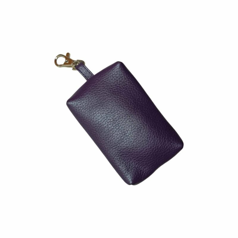 Aquaexim Genuine Leather Keyring Pouch Purple