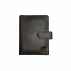 Aquaexim Premium Leather Slim Passport Holde Black Colour