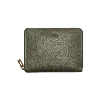 Aquaexim Trendy Leather Ladies Wallet with Round Zip Closure Green