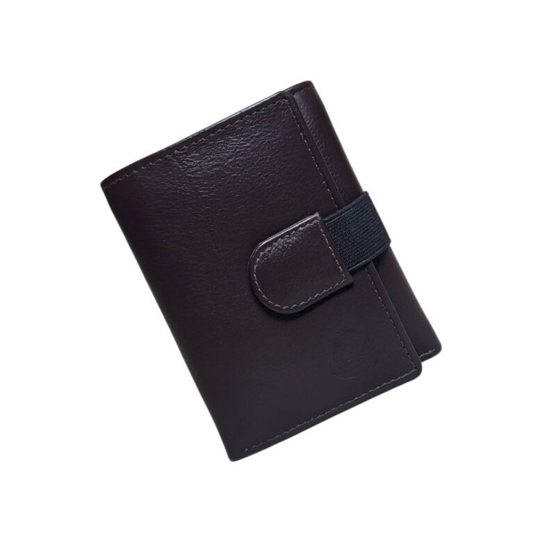 Aquaexim Men’s Genuine Leather Trifold Wallet Brown