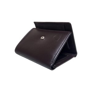 Aquaexim Men’s Genuine Leather Trifold Wallet Brown