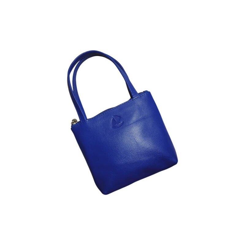 Aquaexim Ladies’ Genuine Leather Mini Sling Coin Pouch Blue