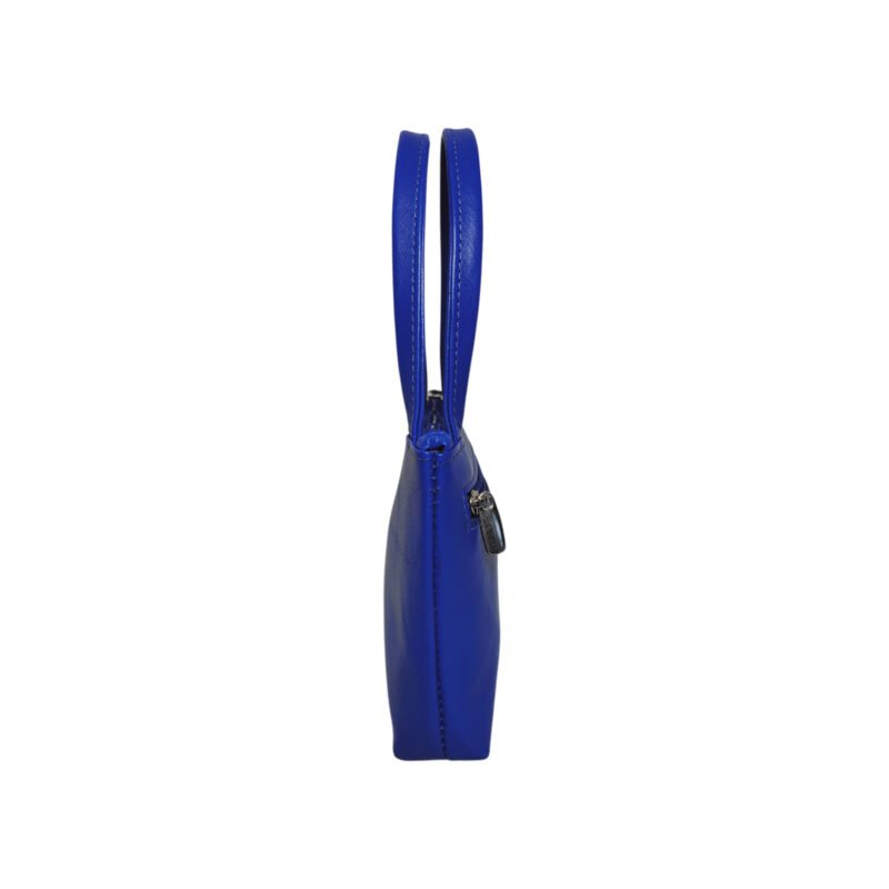 Aquaexim Ladies’ Genuine Leather Mini Sling Coin Pouch Blue