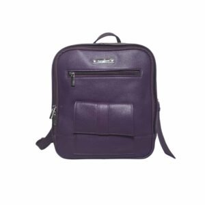 Aquaexim Genuine Leather Backpack for Ladies Purple