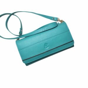 Aquaexim Ladies' Genuine Leather Sling Clutch Light Green