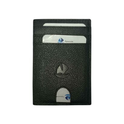 Slim Leather Card Holder Black