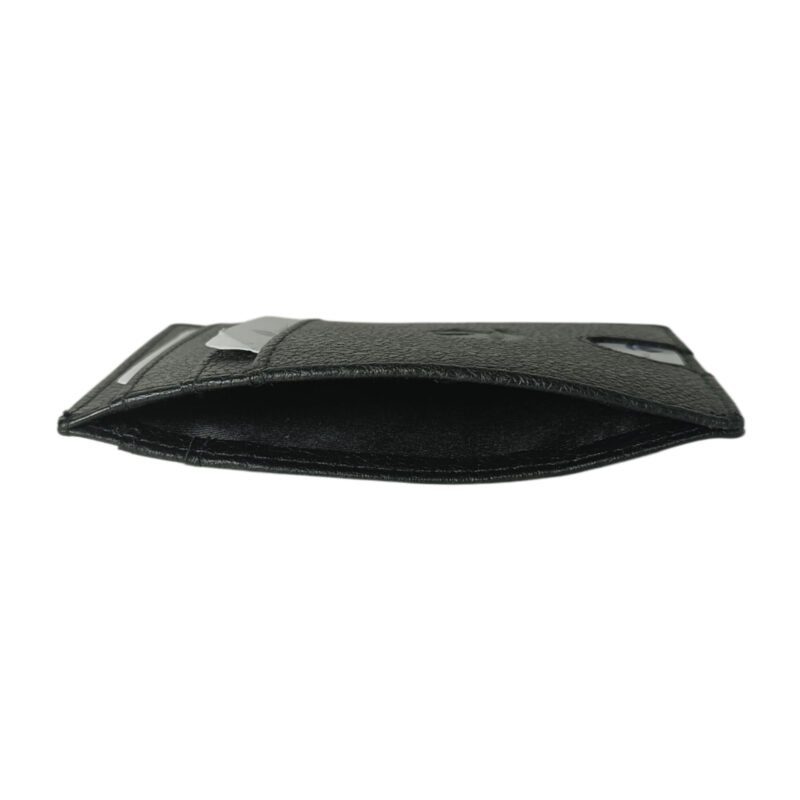 Slim Leather Card Holder Black