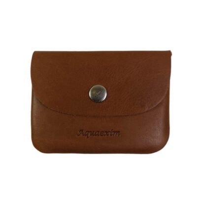 Premium Ladies' Leather Small Coin Pouch – Stylish, Compact & Durable Tan