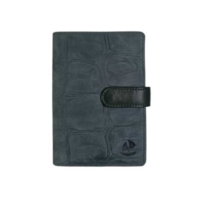 Premium Leather Passport Holder Gray