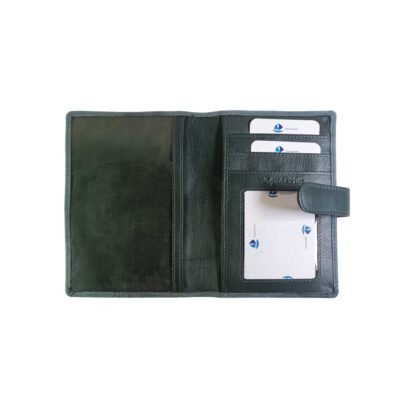 Premium Leather Passport Holder Gray