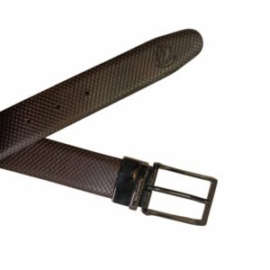 Men’s Leather Reversible Belt, Black & Brown