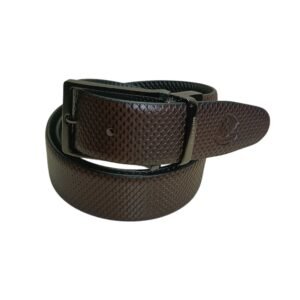 Men’s Leather Reversible Belt, Black & Brown