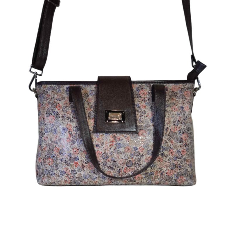Aquaexim Luxury Women’s Tote Bag – Handcrafted Genuine Leather Floral