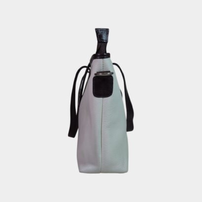 Aquaexim Luxury Women’s Tote Bag – Handcrafted Genuine Leather Off White