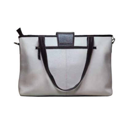 Aquaexim Luxury Women’s Tote Bag – Handcrafted Genuine Leather Off White