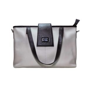 Aquaexim Luxury Women’s Tote Bag – Handcrafted Genuine Leather Off White